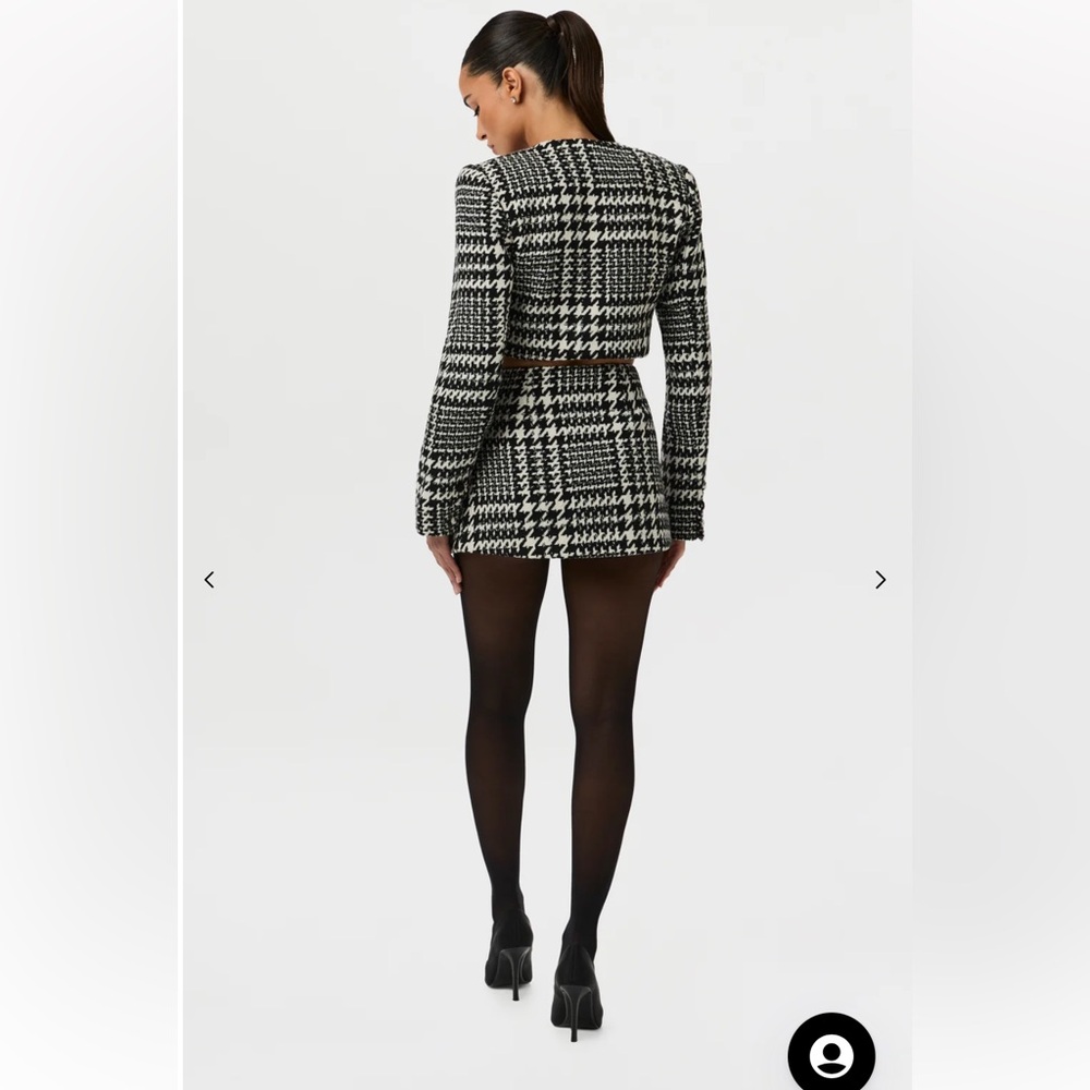 Naked Wardrobe Houndstooth Skirt Set - Picture 3 of 4
